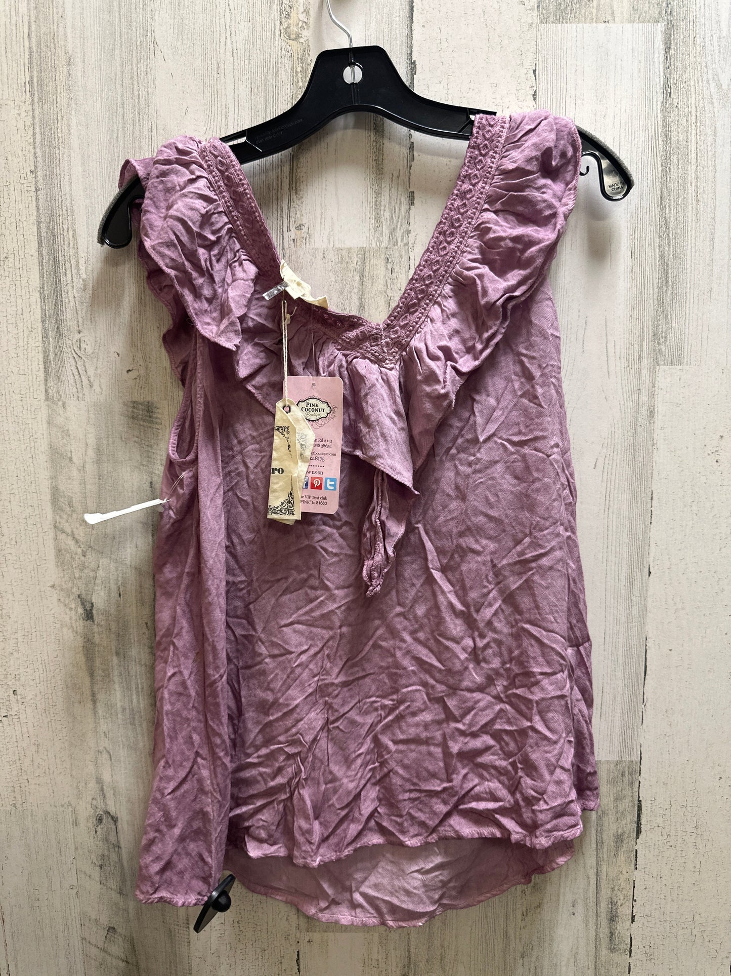 Purple Top Sleeveless Entro, Size S