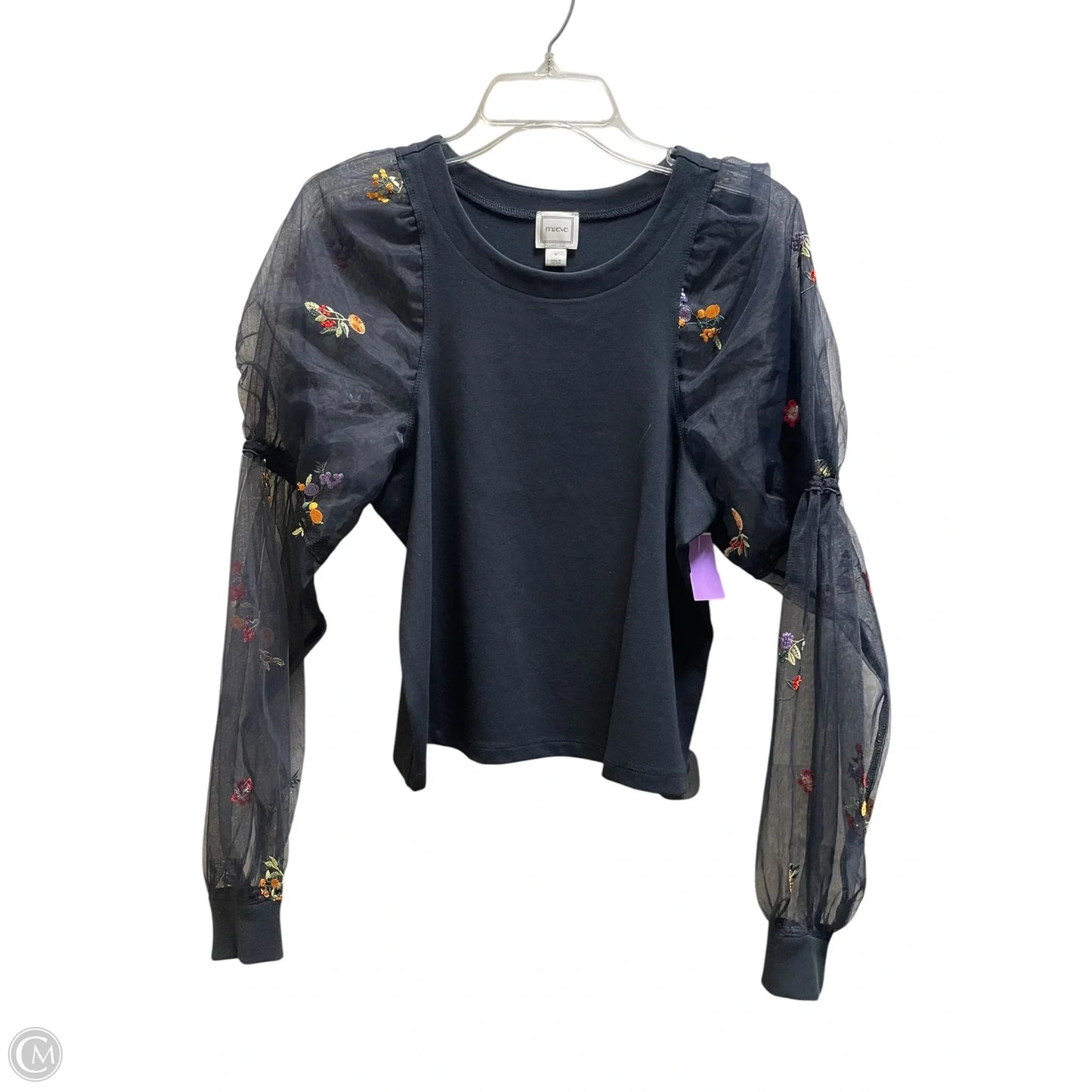 Top Long Sleeve By Maeve In Black, Size: S