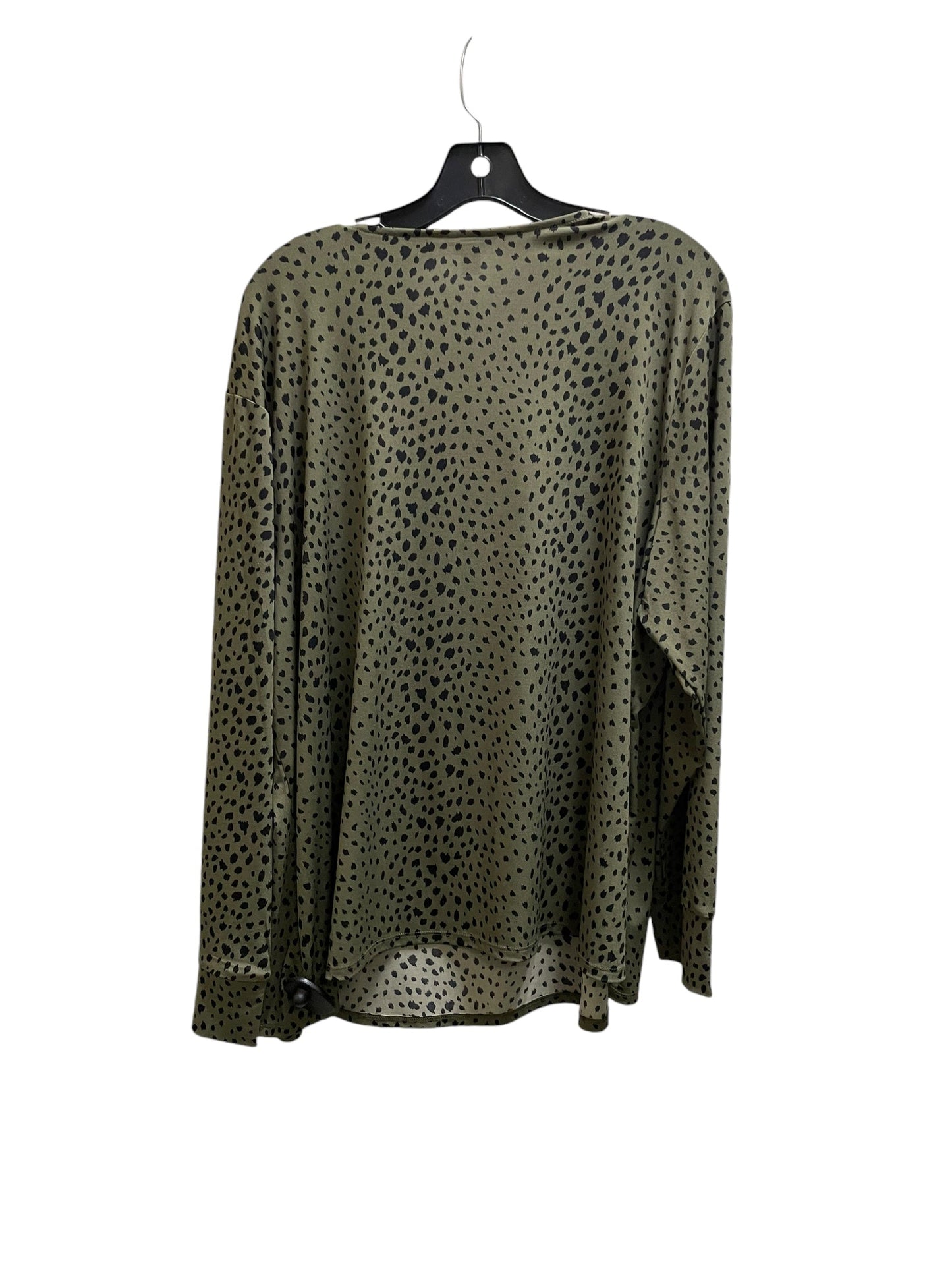 Top Long Sleeve By Cato In Green, Size: 3x