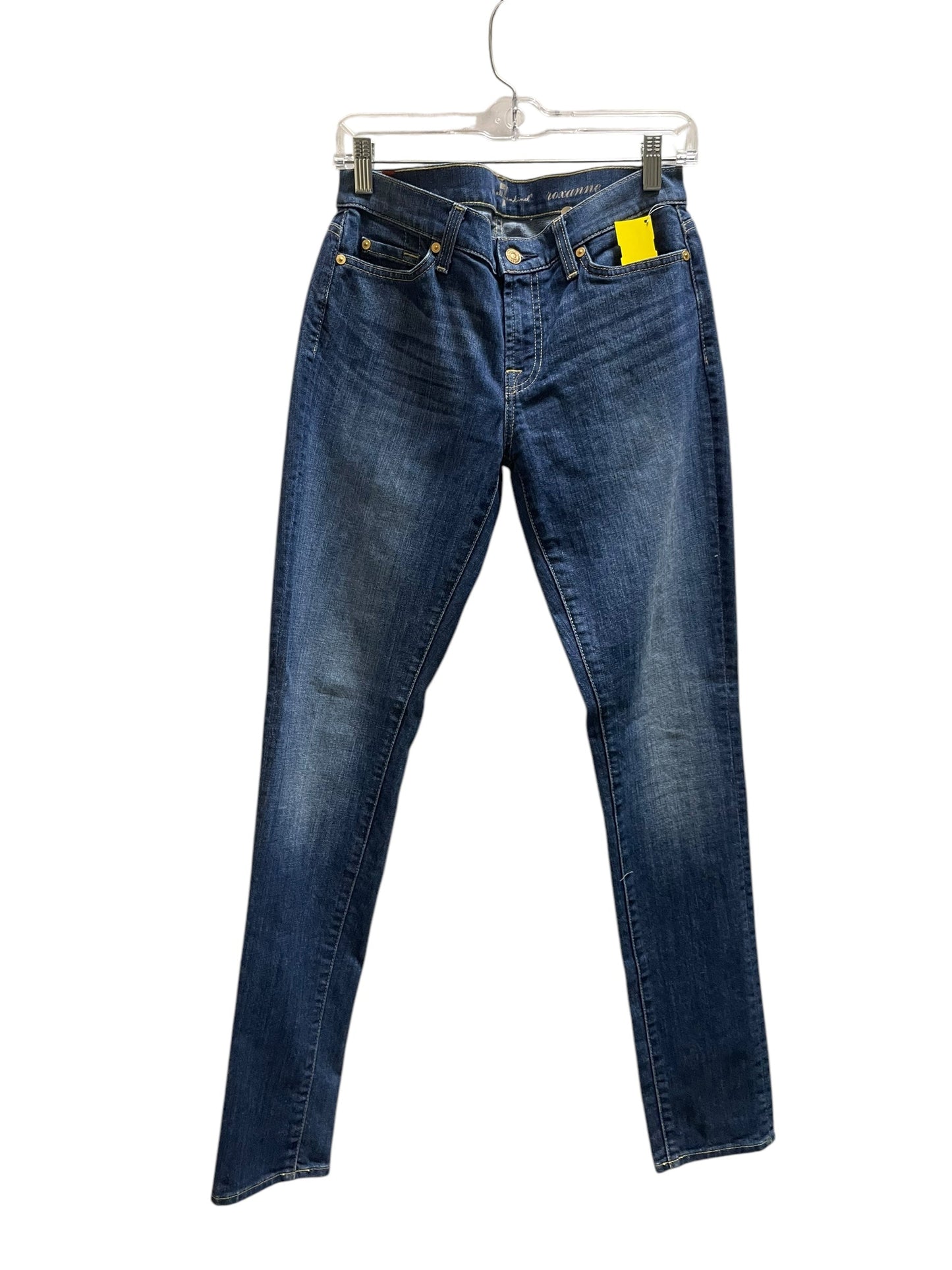 Jeans Skinny By 7 For All Mankind In Blue Denim, Size: 6