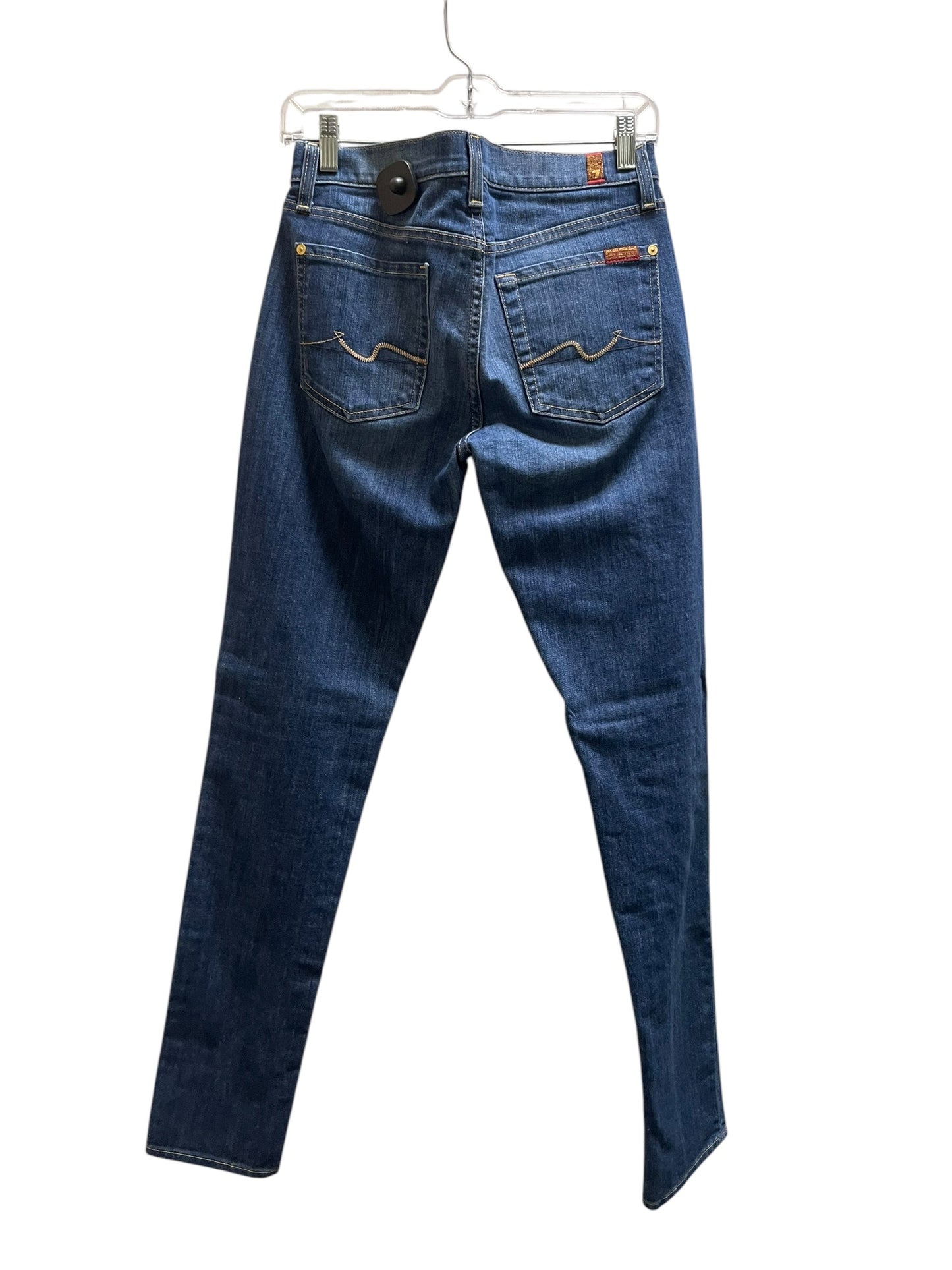 Jeans Skinny By 7 For All Mankind In Blue Denim, Size: 6