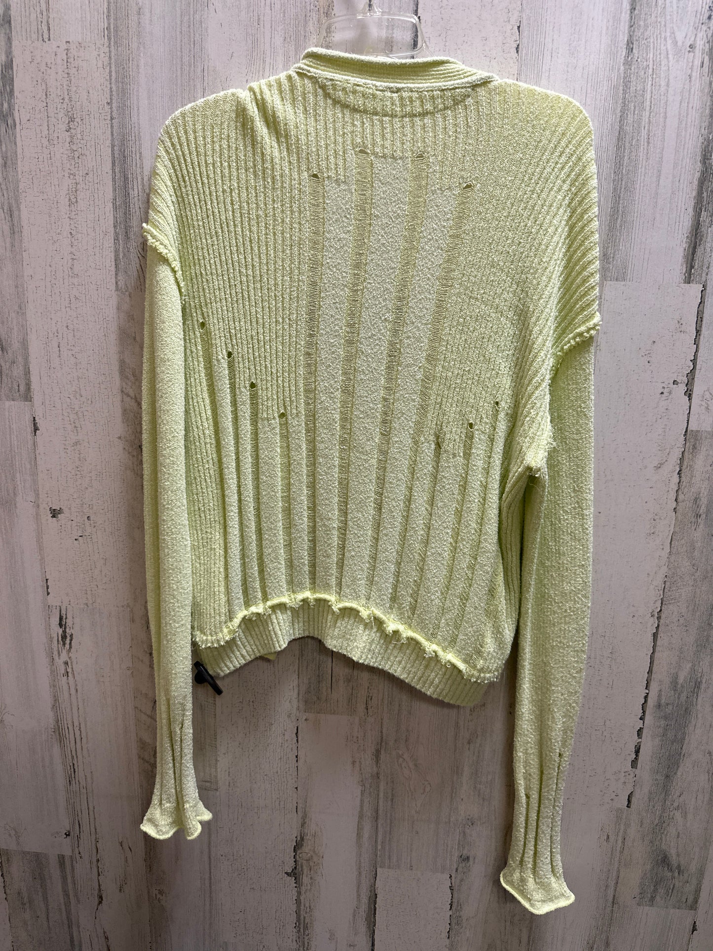 Green Top Long Sleeve Free People, Size M