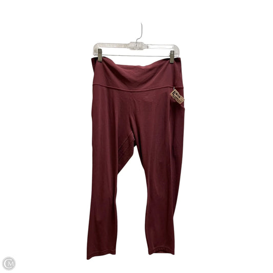 Athletic Leggings By Lululemon In Red, Size: 14