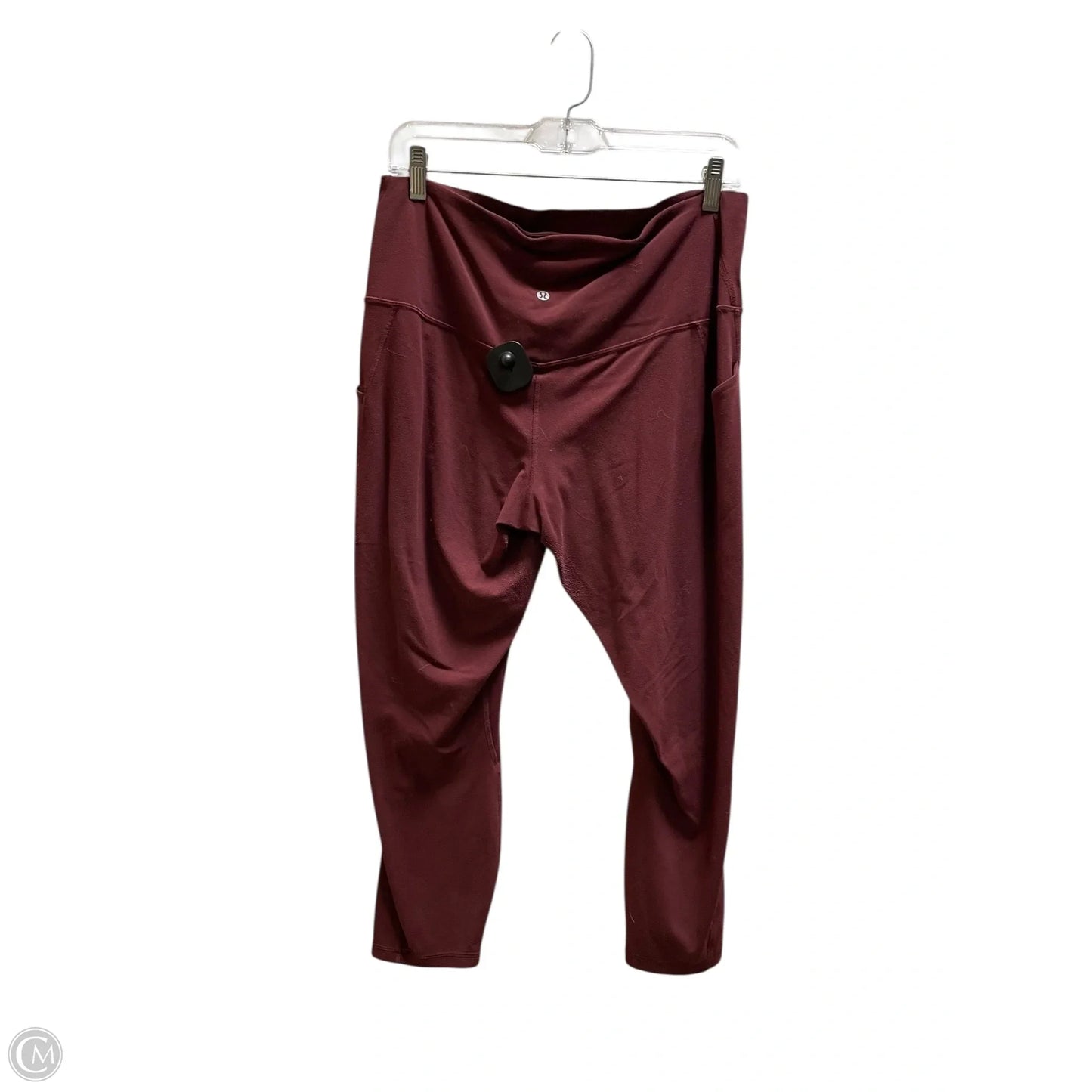 Athletic Leggings By Lululemon In Red, Size: 14