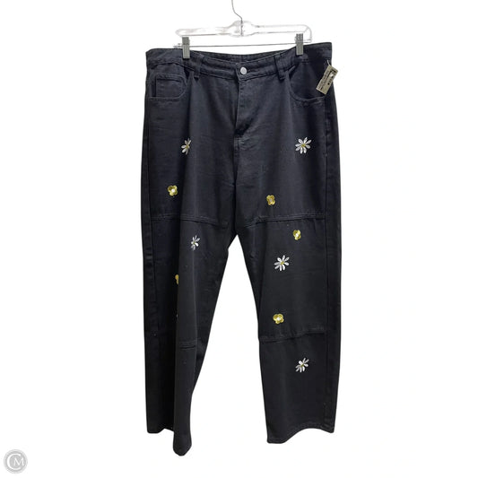 Jeans Wide Leg By Clothes Mentor In Black, Size: Xl