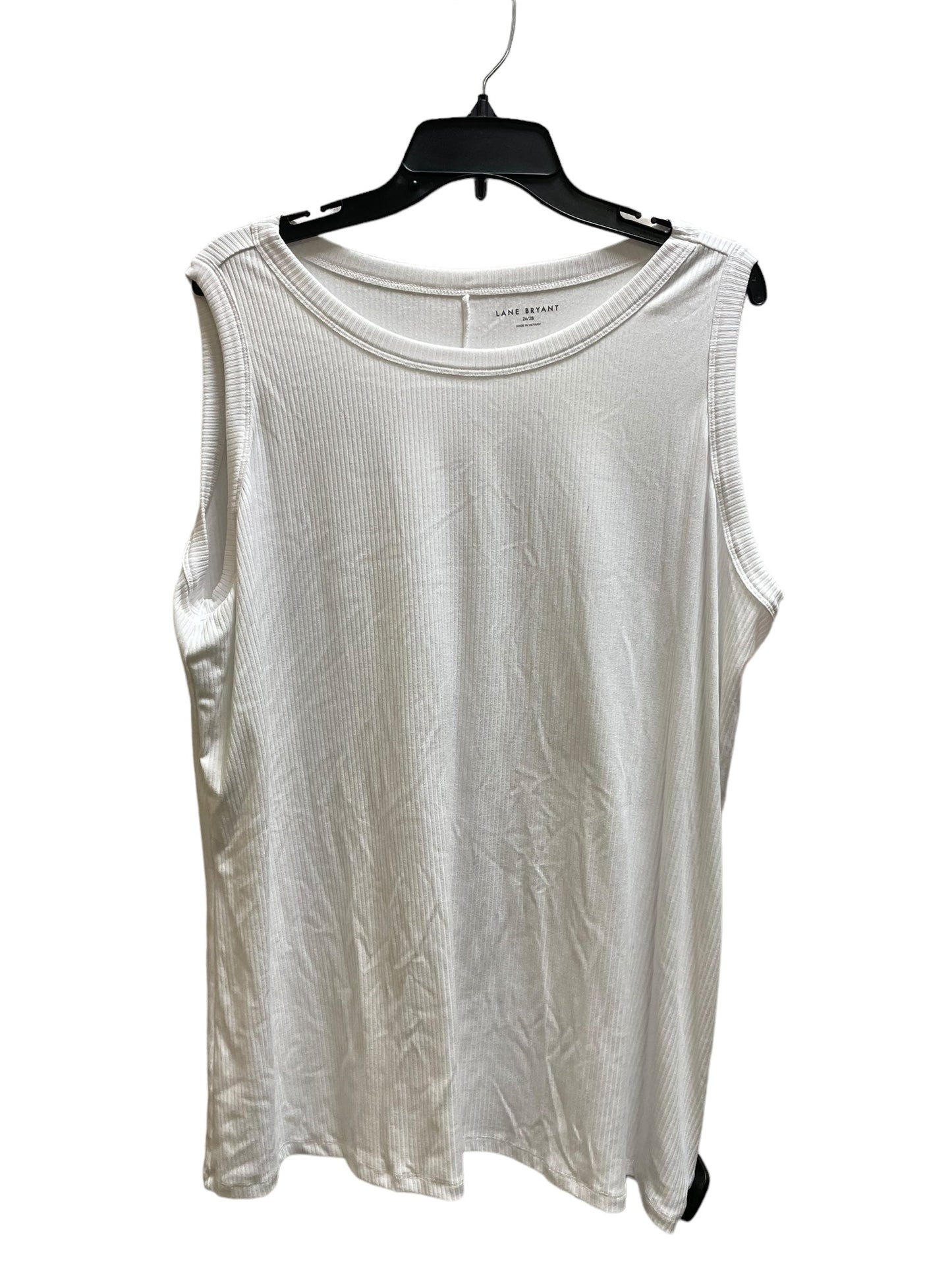 Top Sleeveless Basic By Lane Bryant In White, Size: 4x