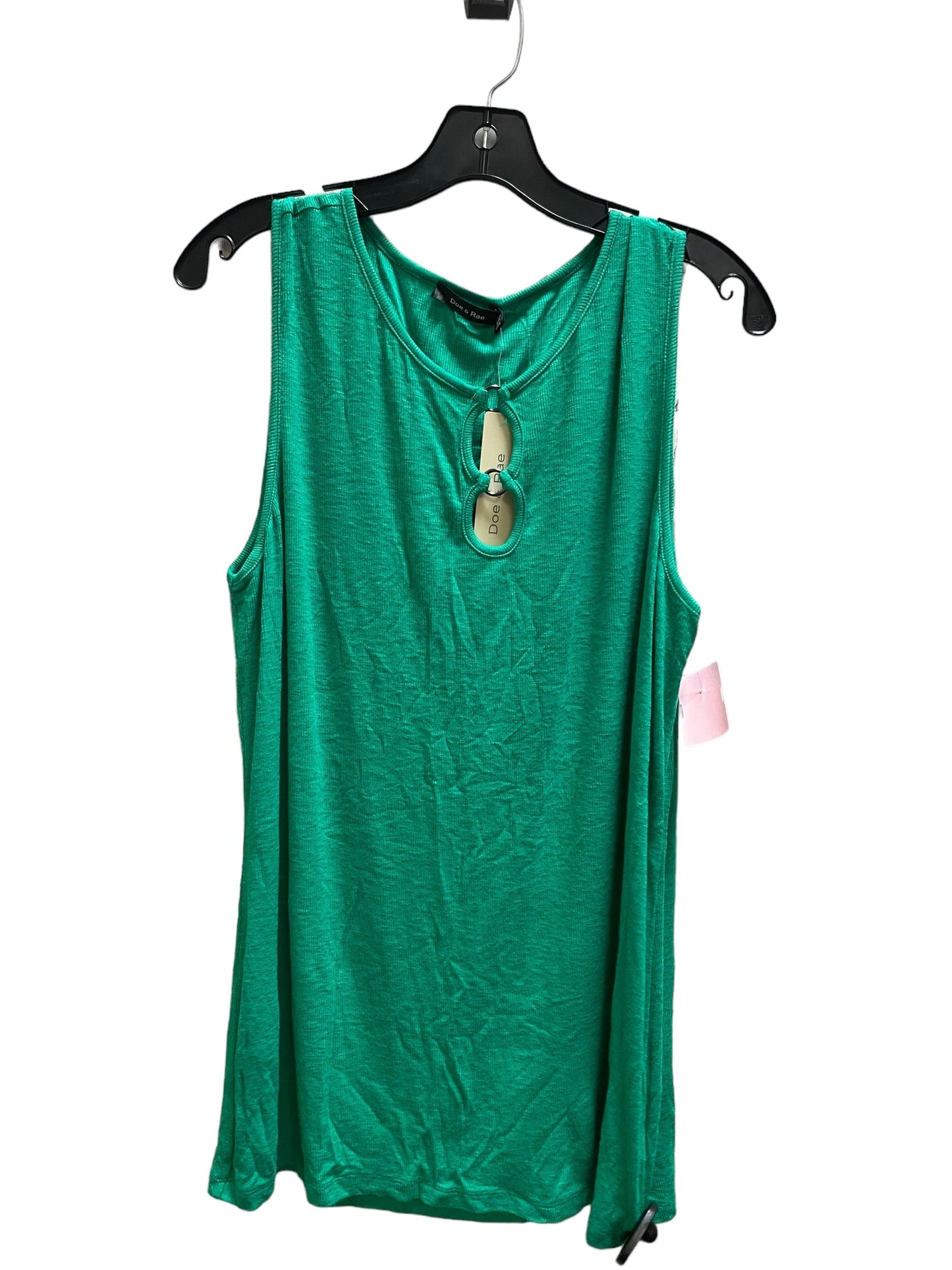 Top Sleeveless Basic By Doe & Rae In Green, Size: 3x