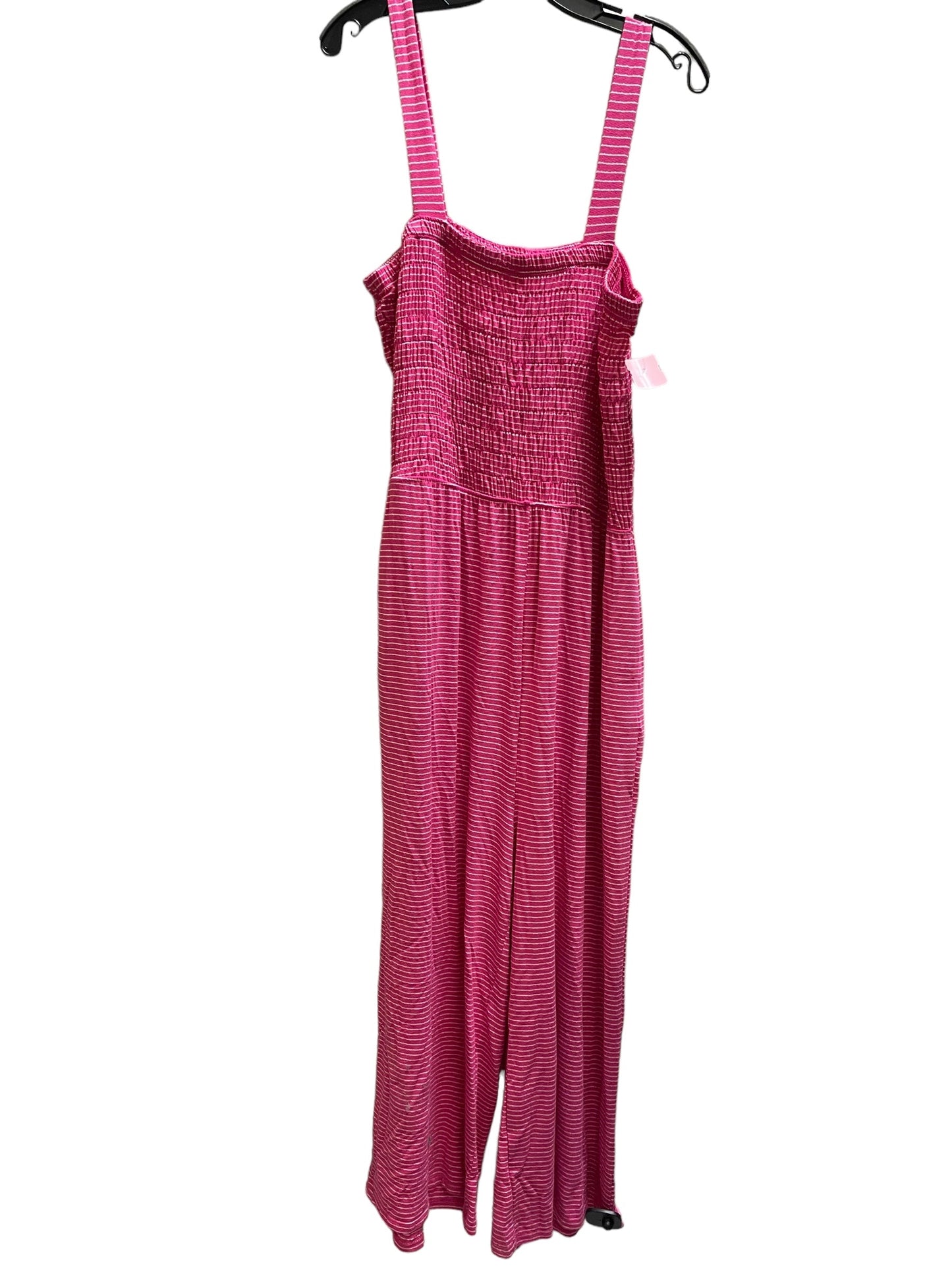 Jumpsuit By Zenana Outfitters In Pink, Size: 2x