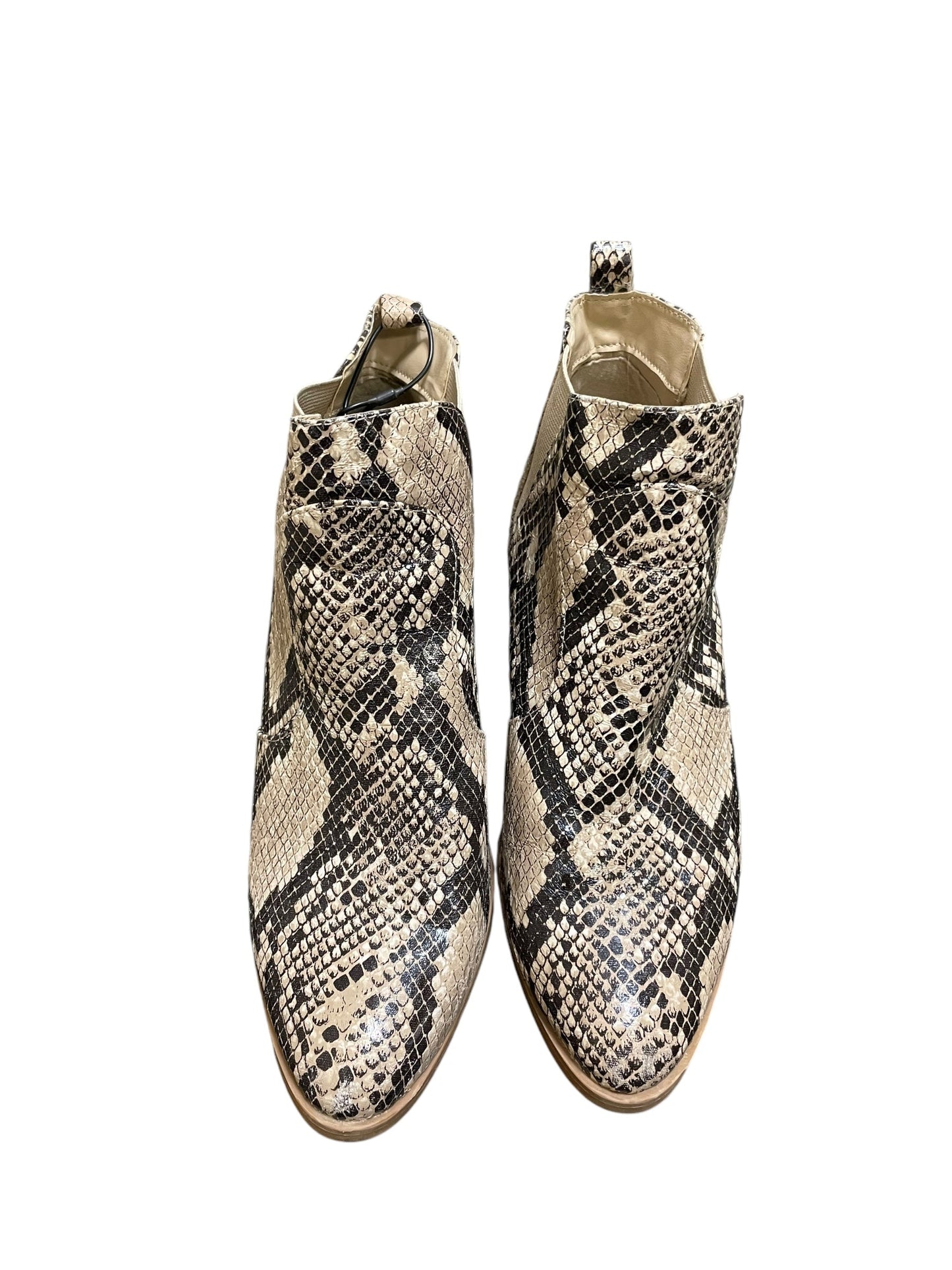 Boots Ankle Heels By Mia In Snakeskin Print, Size: 8.5