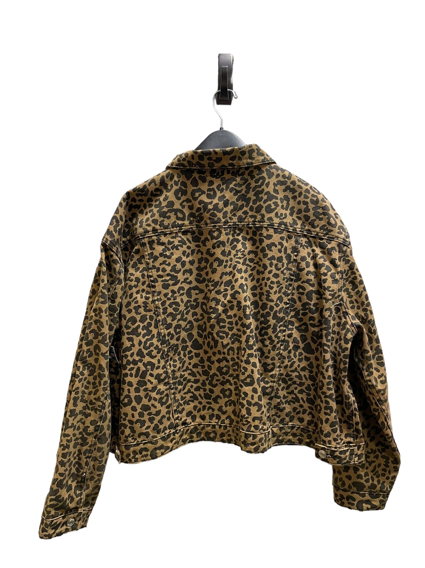 Jacket Denim By Clothes Mentor In Animal Print, Size: 3x