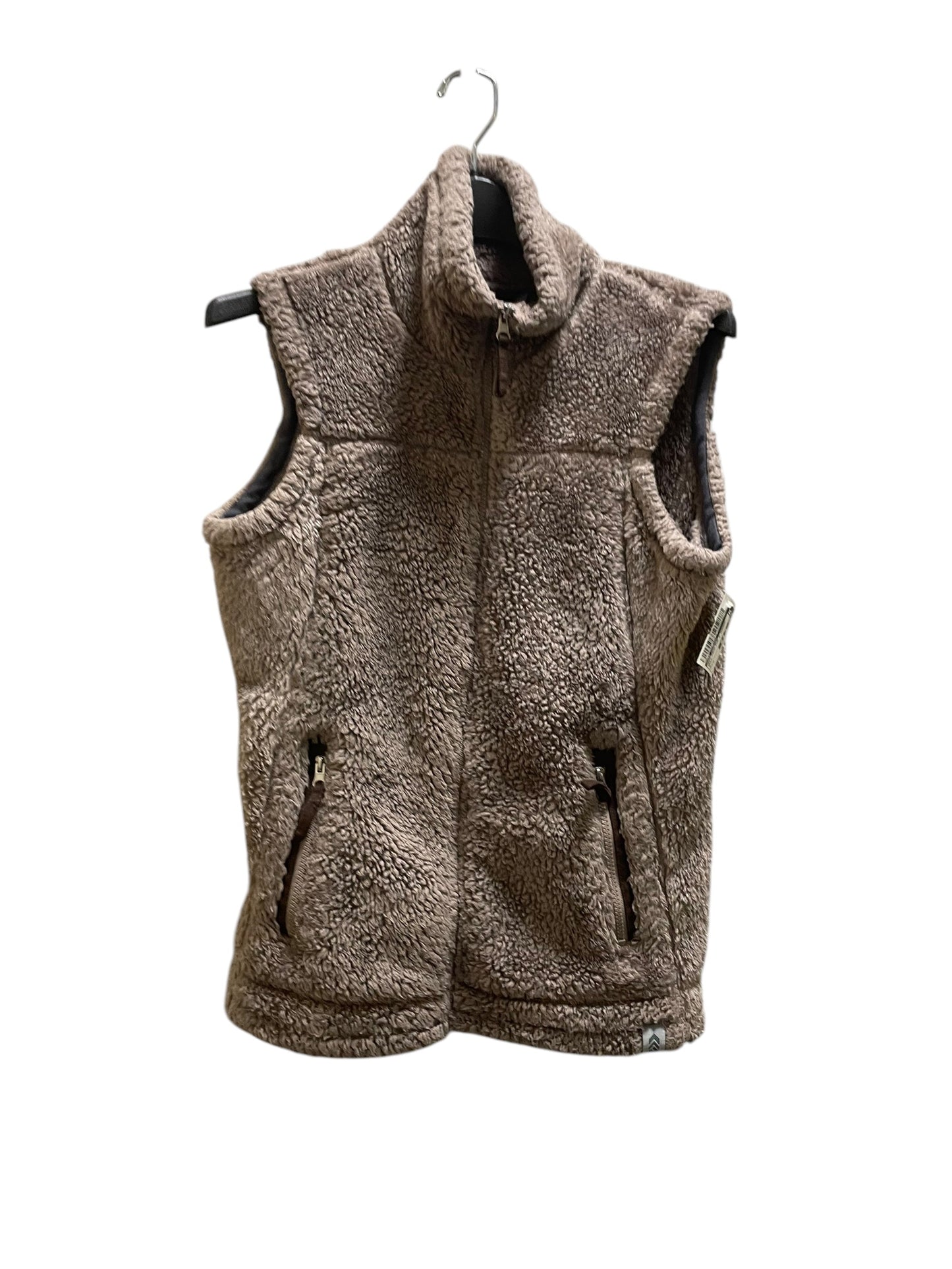 Vest Faux Fur & Sherpa By Free Country In Brown, Size: M