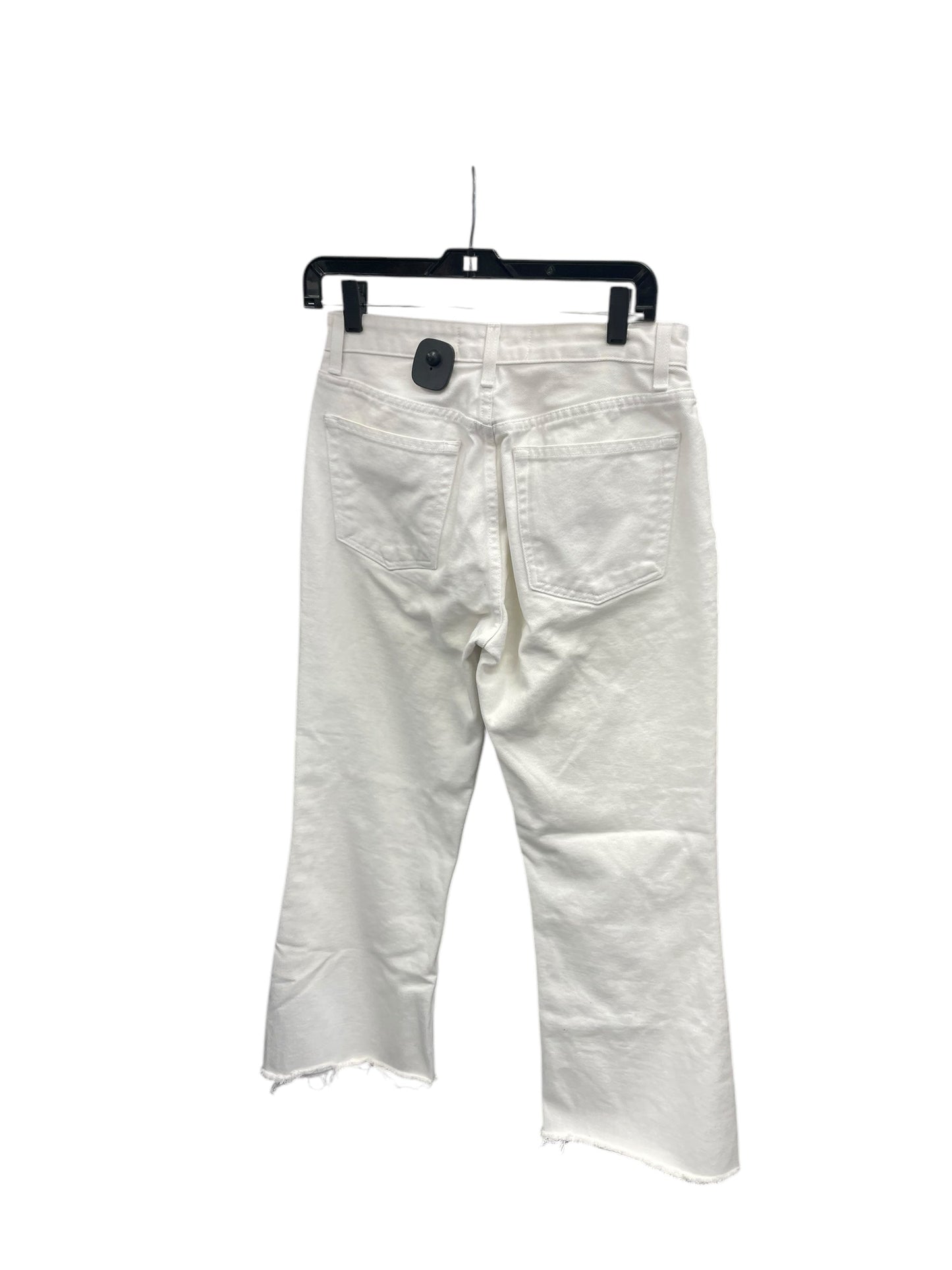 Jeans Flared By Reformation In White Denim, Size: 8