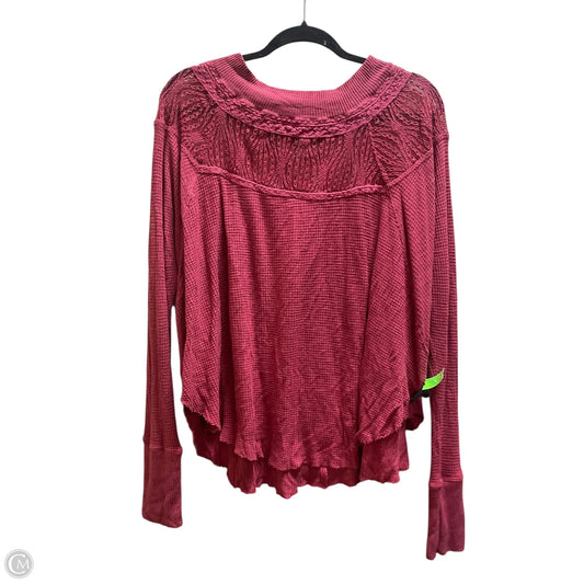 Top Long Sleeve By We The Free In Red, Size: M