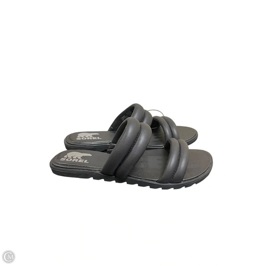 Sandals Flats By Sorel In Black, Size: 8