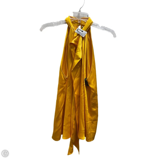 Top Sleeveless By Zara In Yellow, Size: M