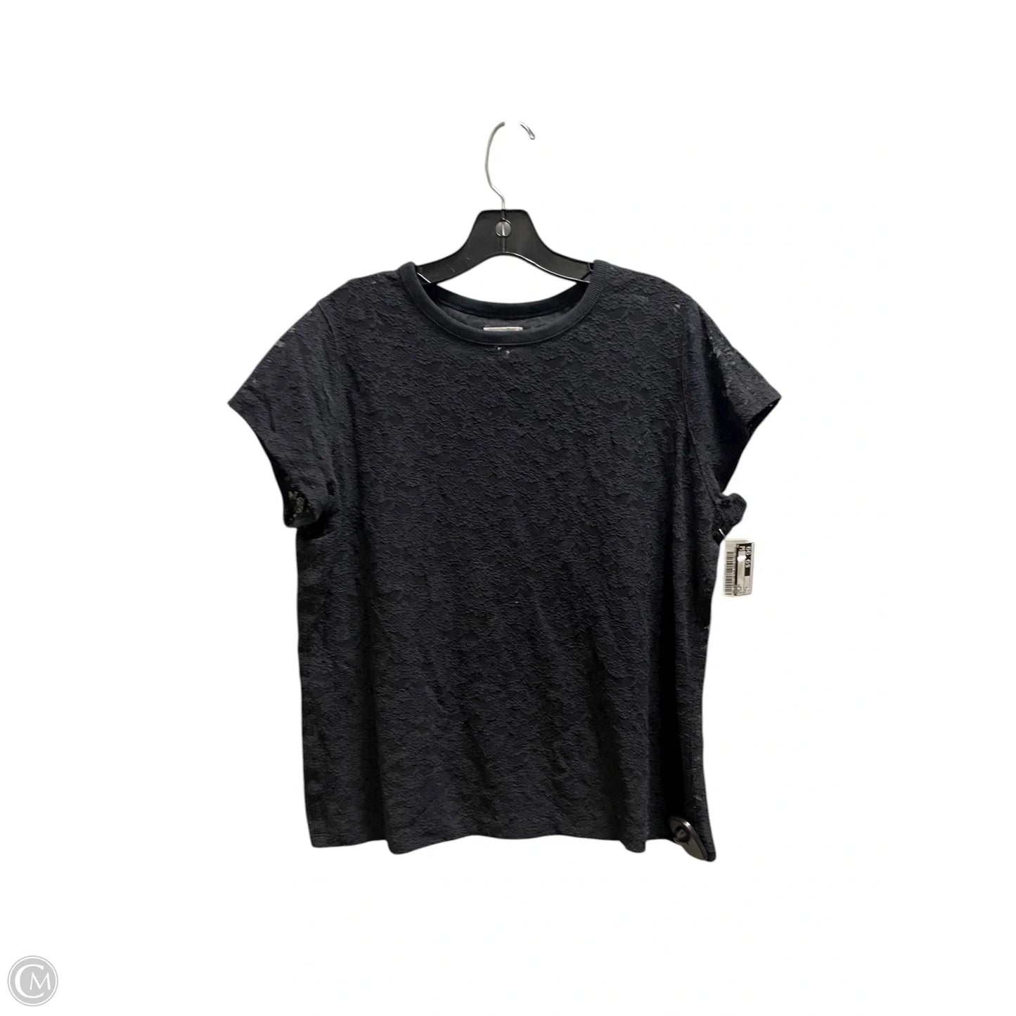 Top Short Sleeve By Aerie In Black, Size: L