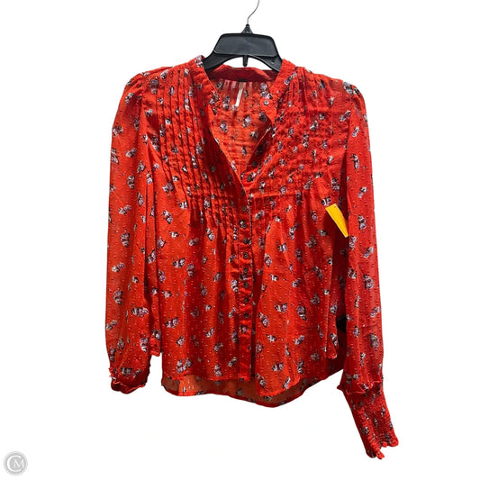 Top Long Sleeve By Free People In Red, Size: Xs