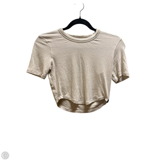 Top Short Sleeve By Lululemon In Beige, Size: S