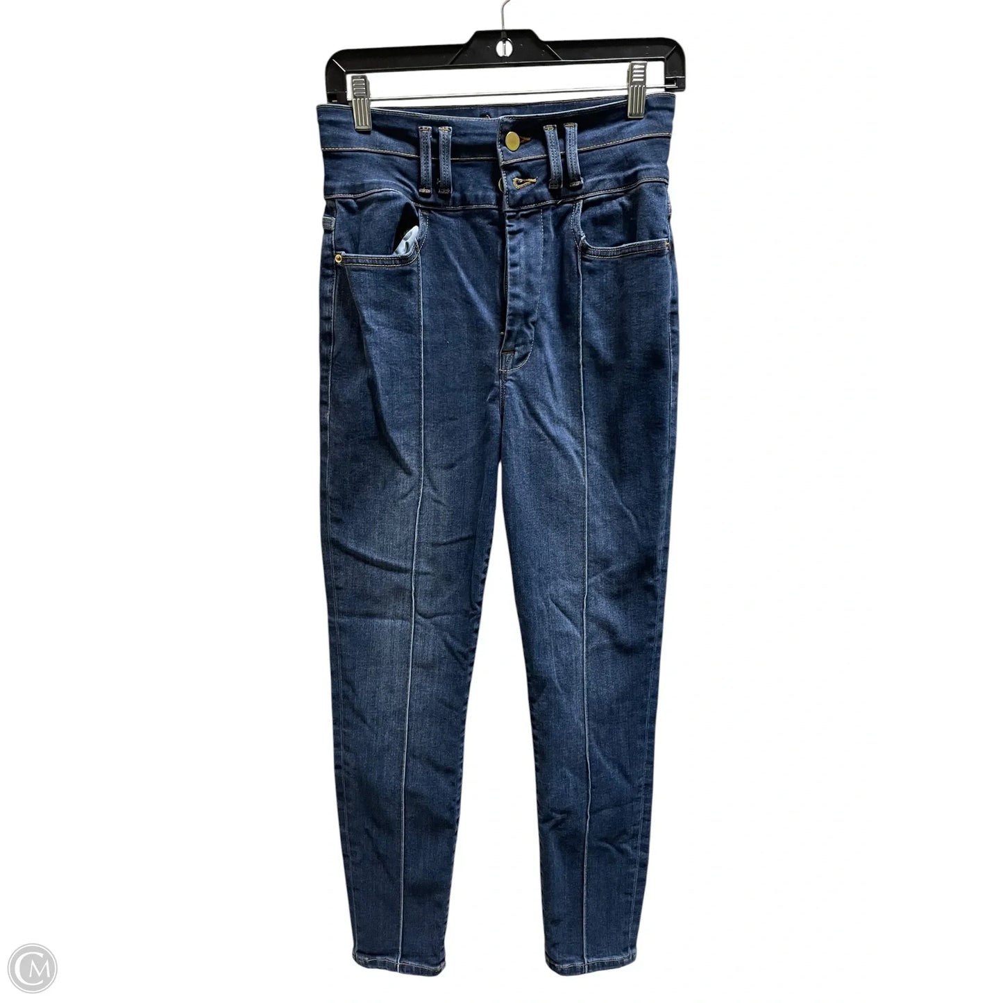 Jeans Straight By Frame In Blue Denim, Size: 6