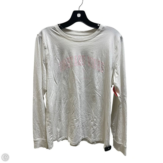 Top Long Sleeve By Vineyard Vines In White, Size: L
