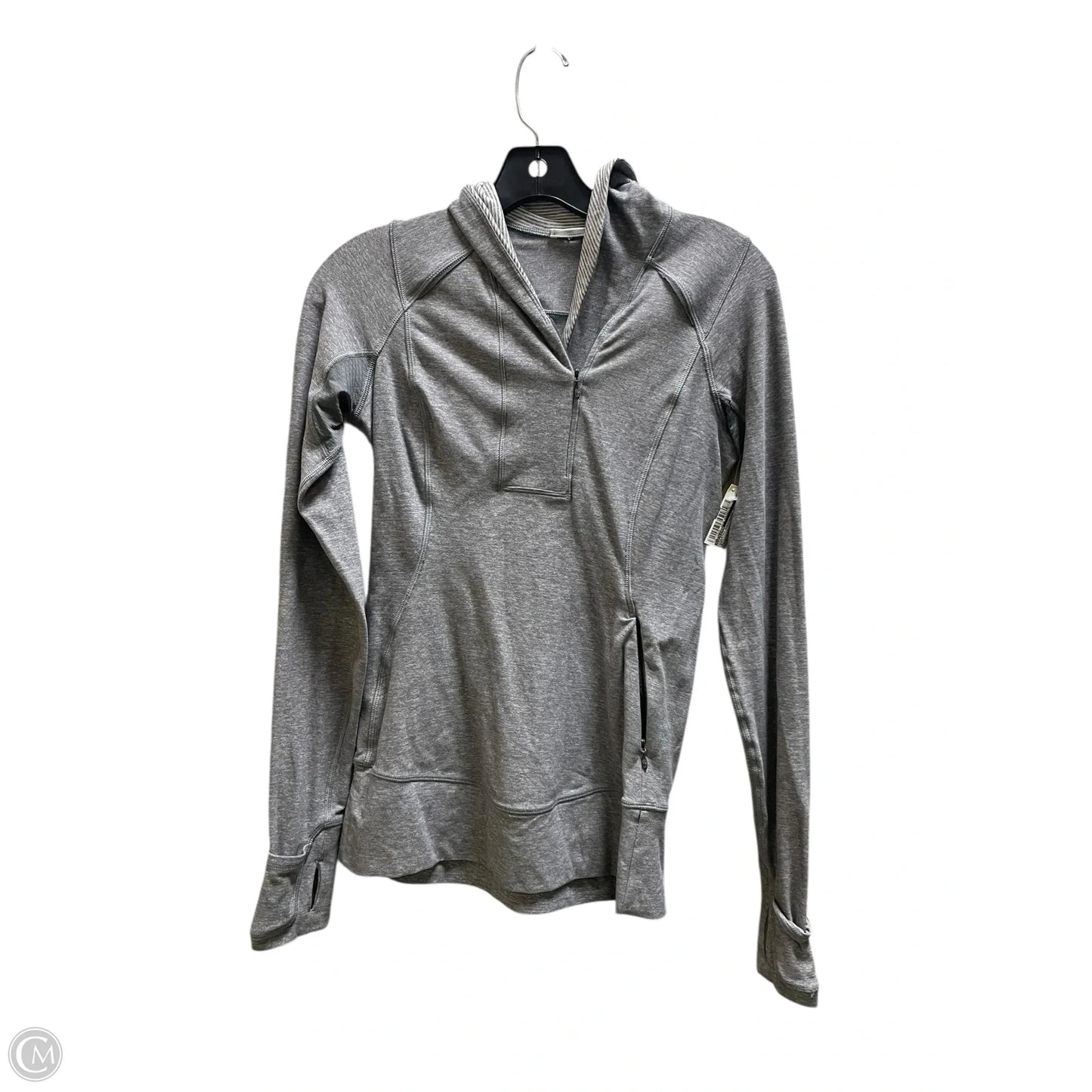 Athletic Sweatshirt Collar By Lululemon In Grey, Size: 6