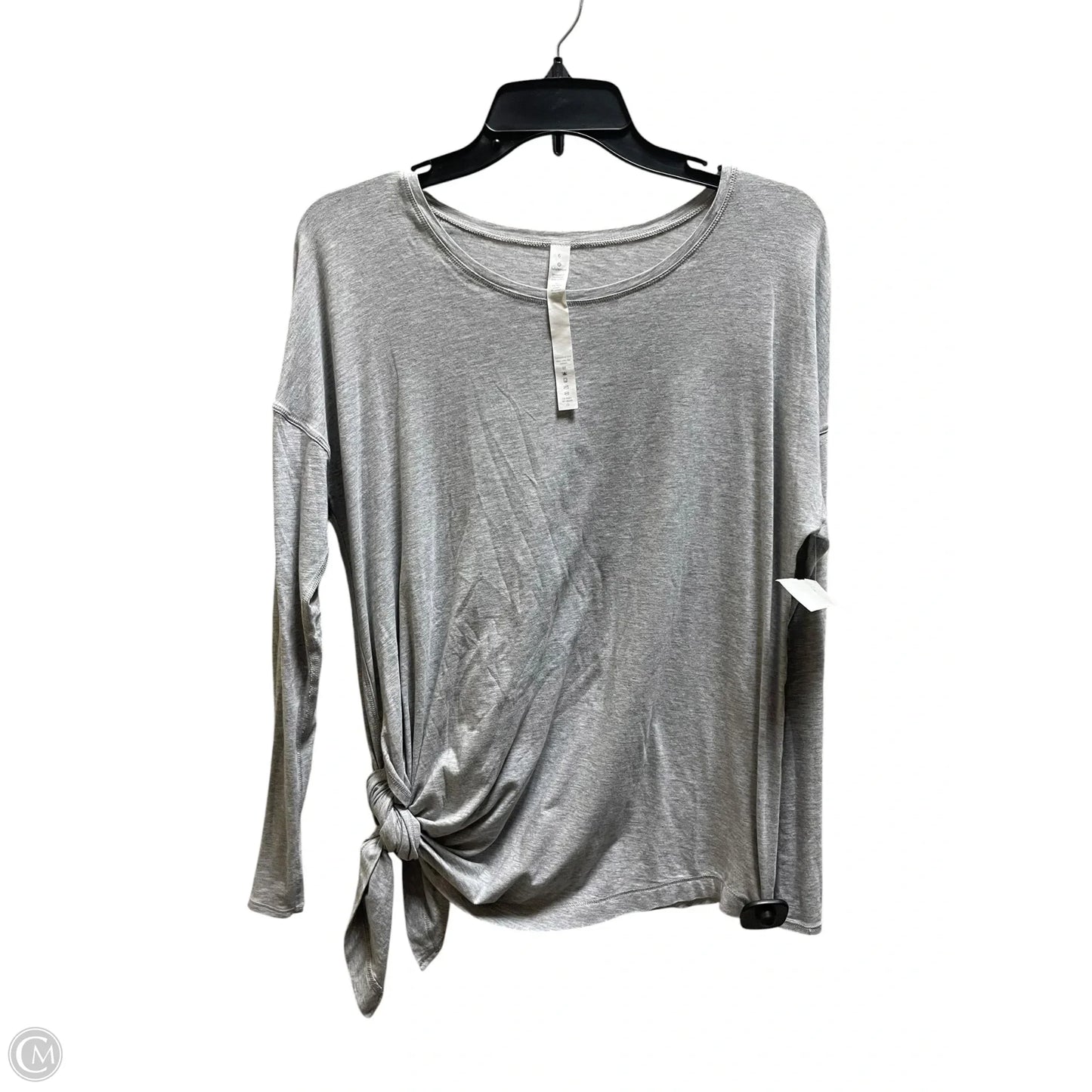 Top Long Sleeve By Lululemon In Grey, Size: 6