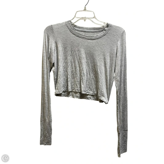 Top Long Sleeve By Aerie In Grey, Size: S