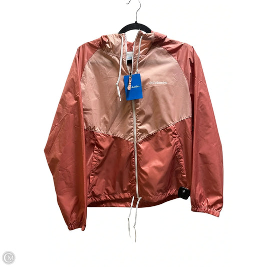 Jacket Windbreaker By Columbia In Pink, Size: S