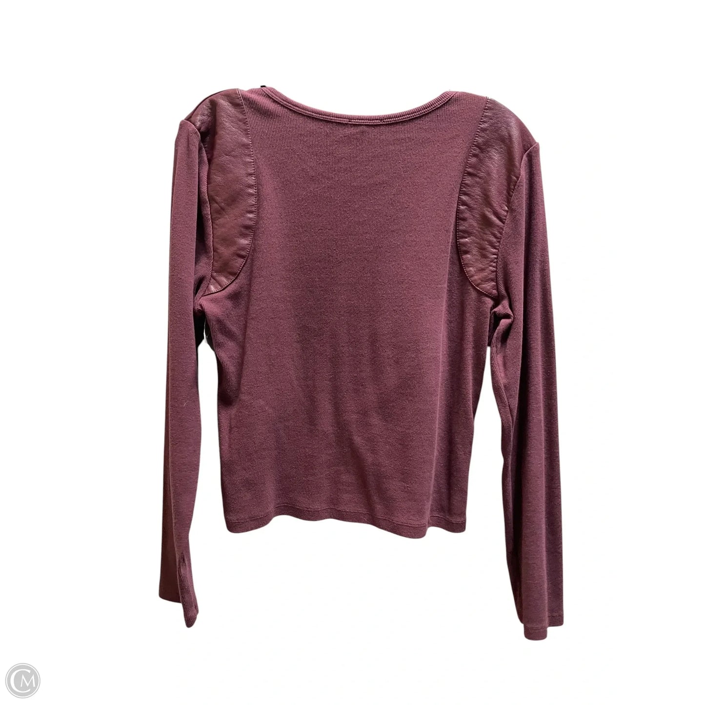 Top Long Sleeve By Maeve In Maroon, Size: L