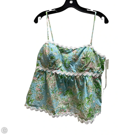 Top Sleeveless Designer By Lilly Pulitzer In Blue, Size: 14