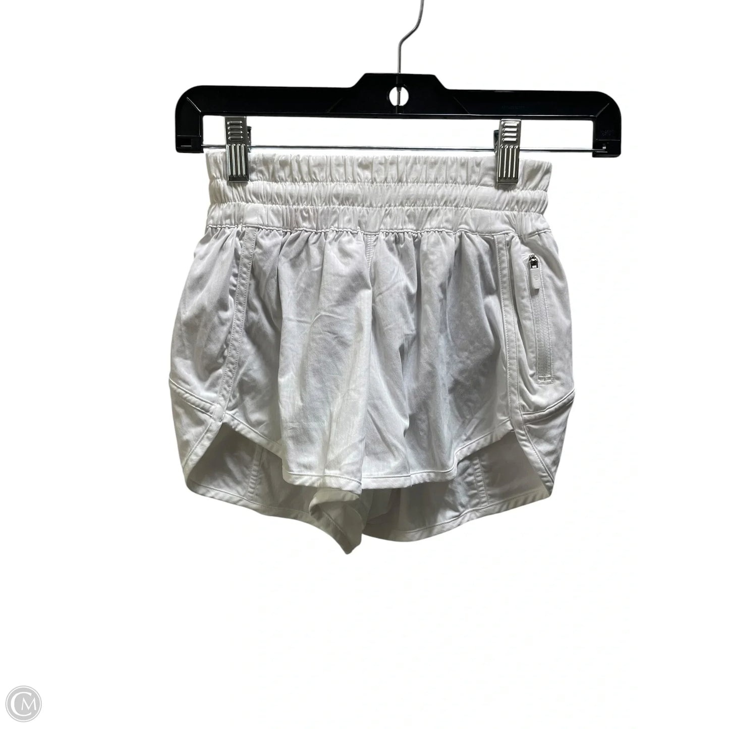 Athletic Shorts By Lululemon In White, Size: 2