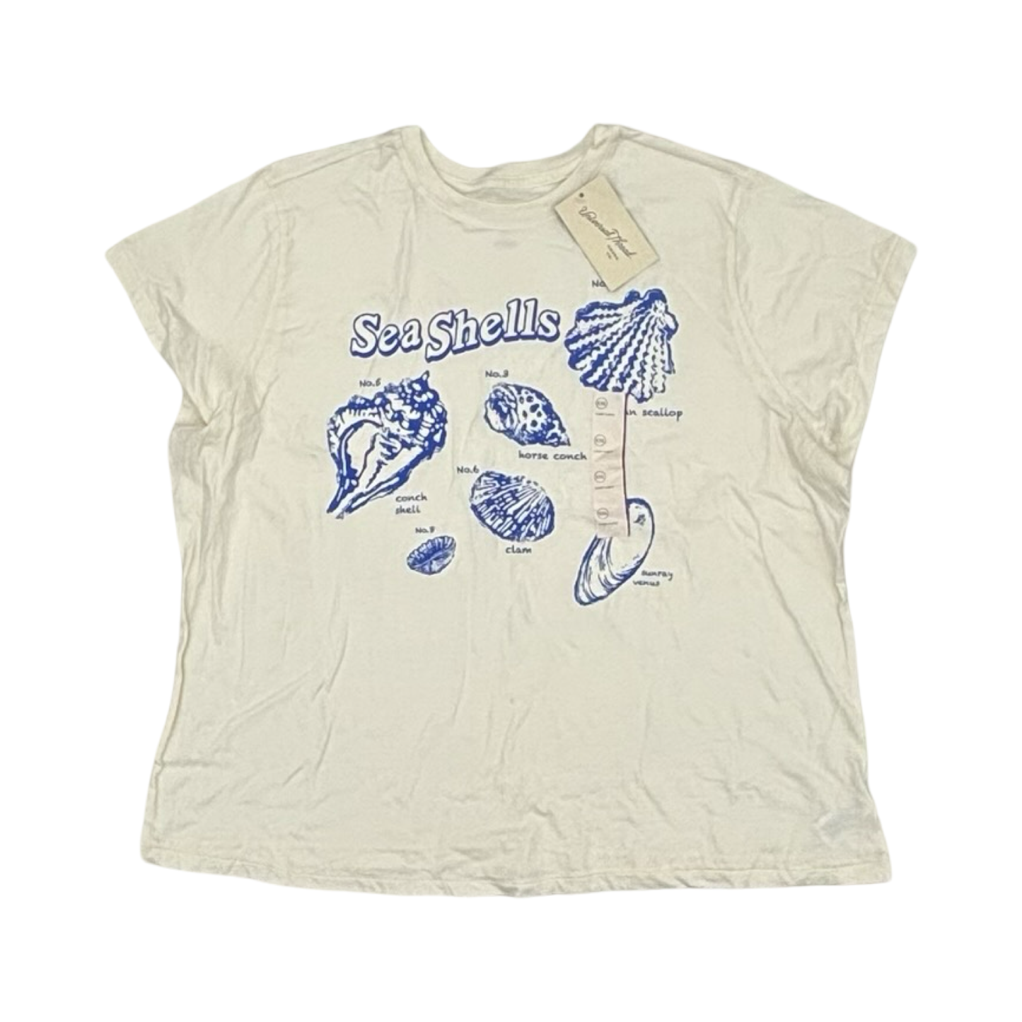 Top Ss By Universal Thread In Blue & Cream, Size:Xxl