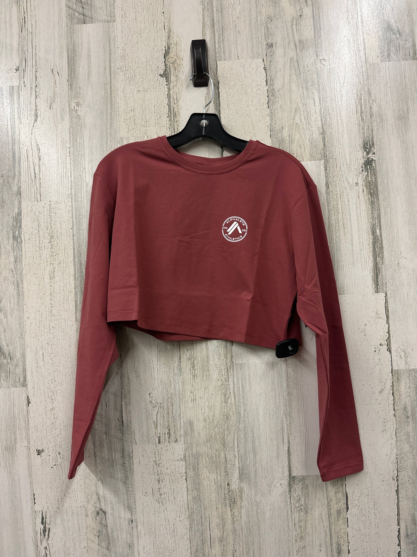 Red Athletic Top Long Sleeve Crewneck Clothes Mentor, Size Xs