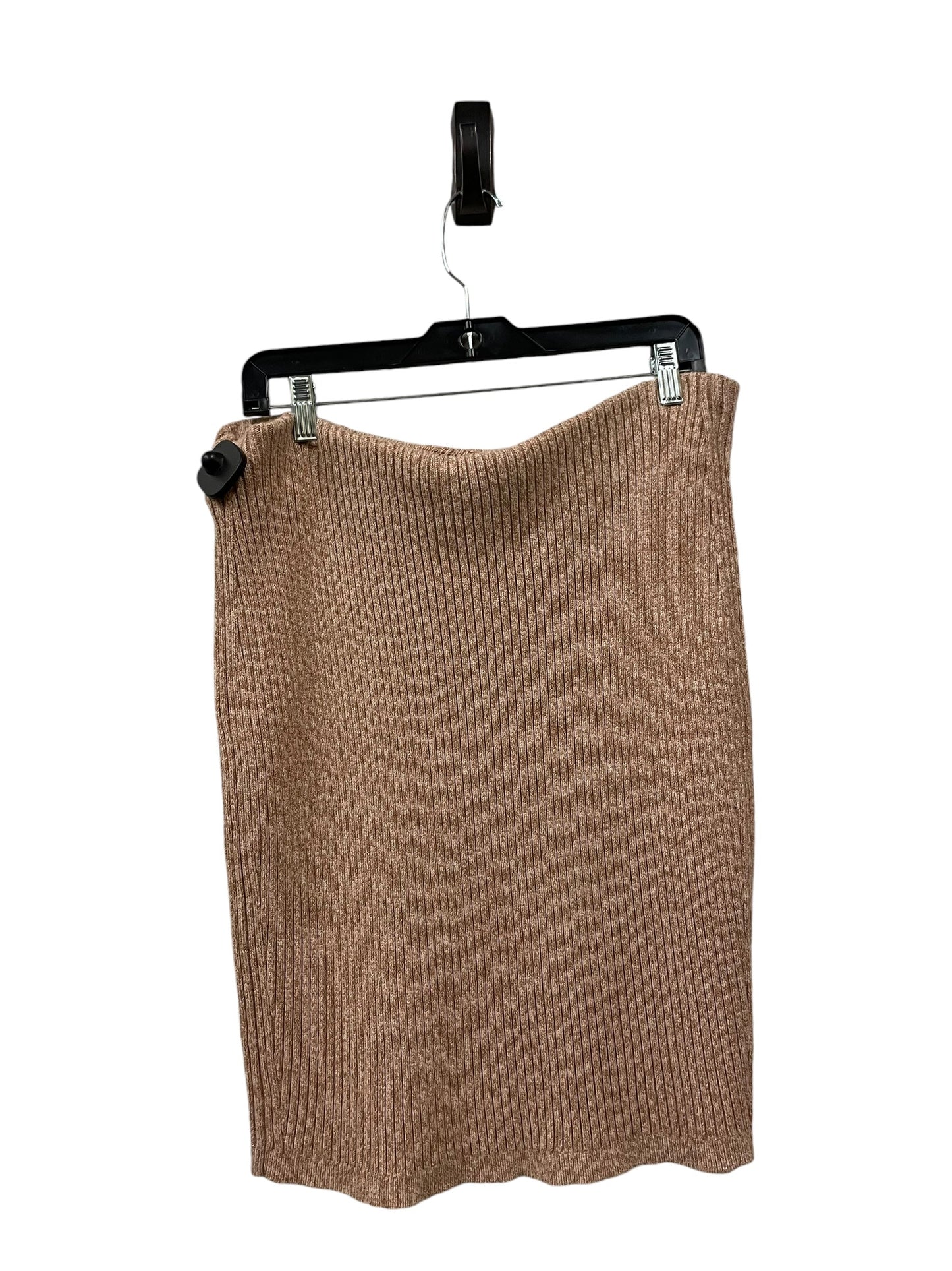 Skirt Midi By Express In Brown, Size: Xl