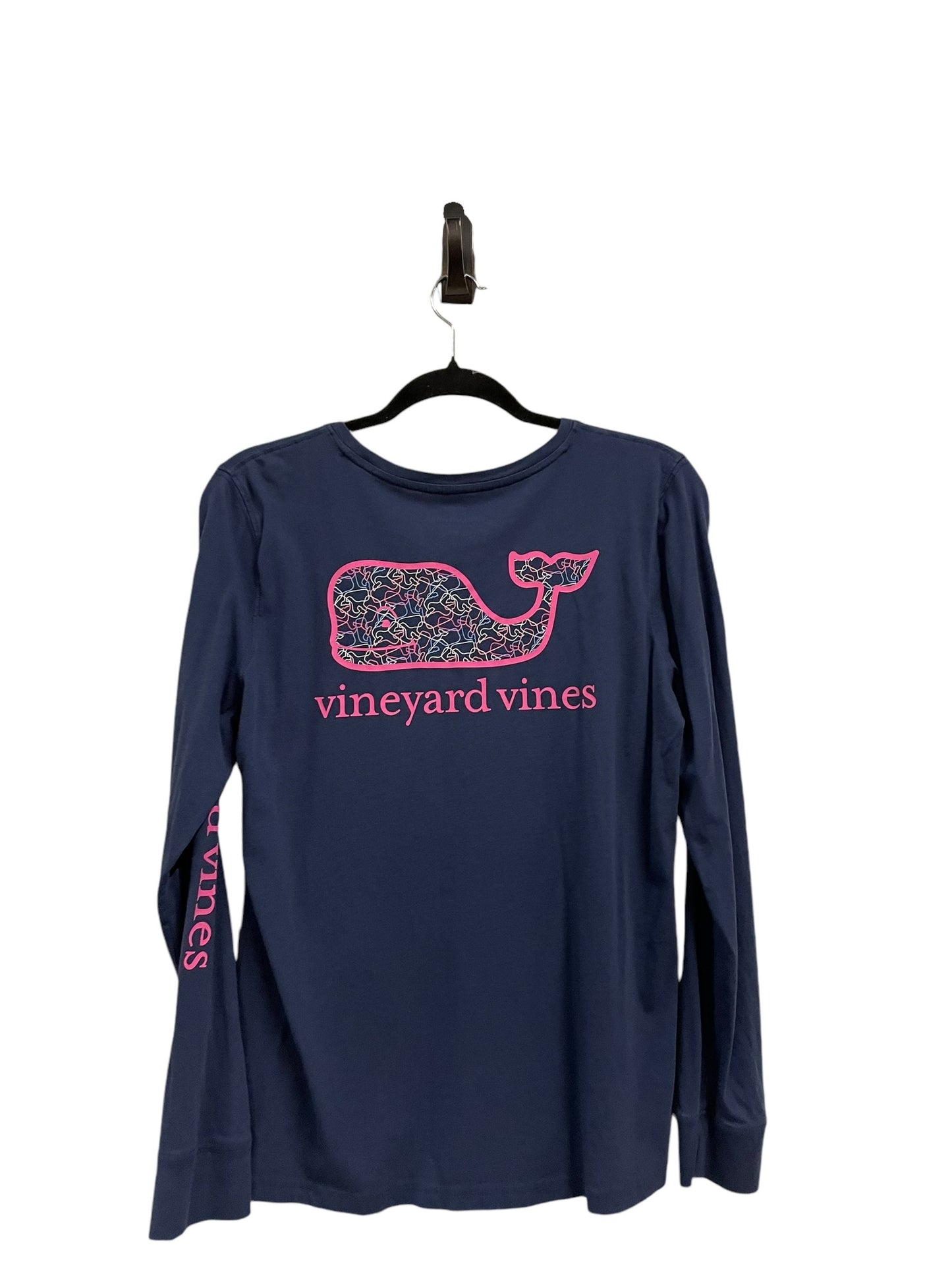 Top Long Sleeve Basic By Vineyard Vines In Blue, Size: M