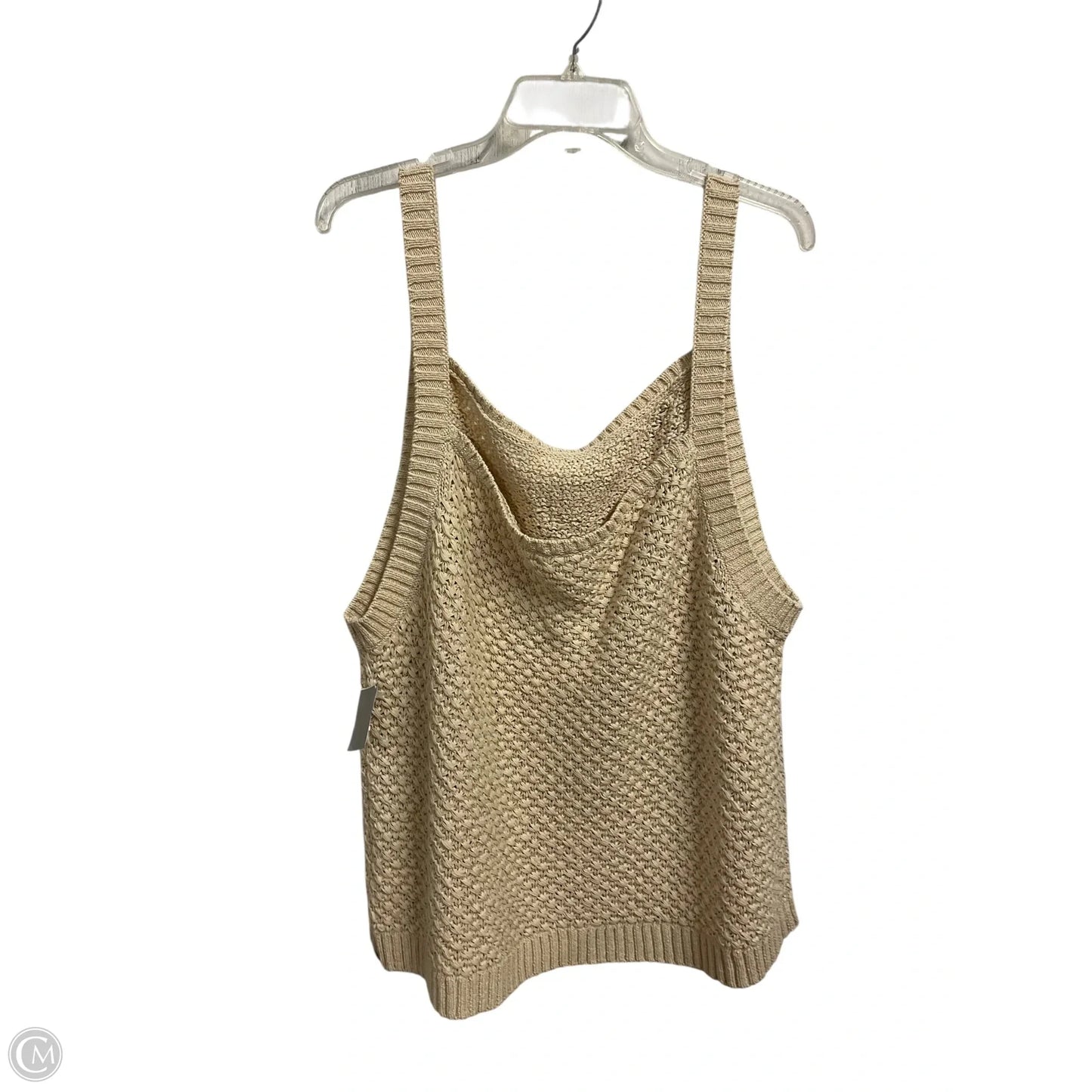 Top Sleeveless By J. Crew In Tan, Size: 3x