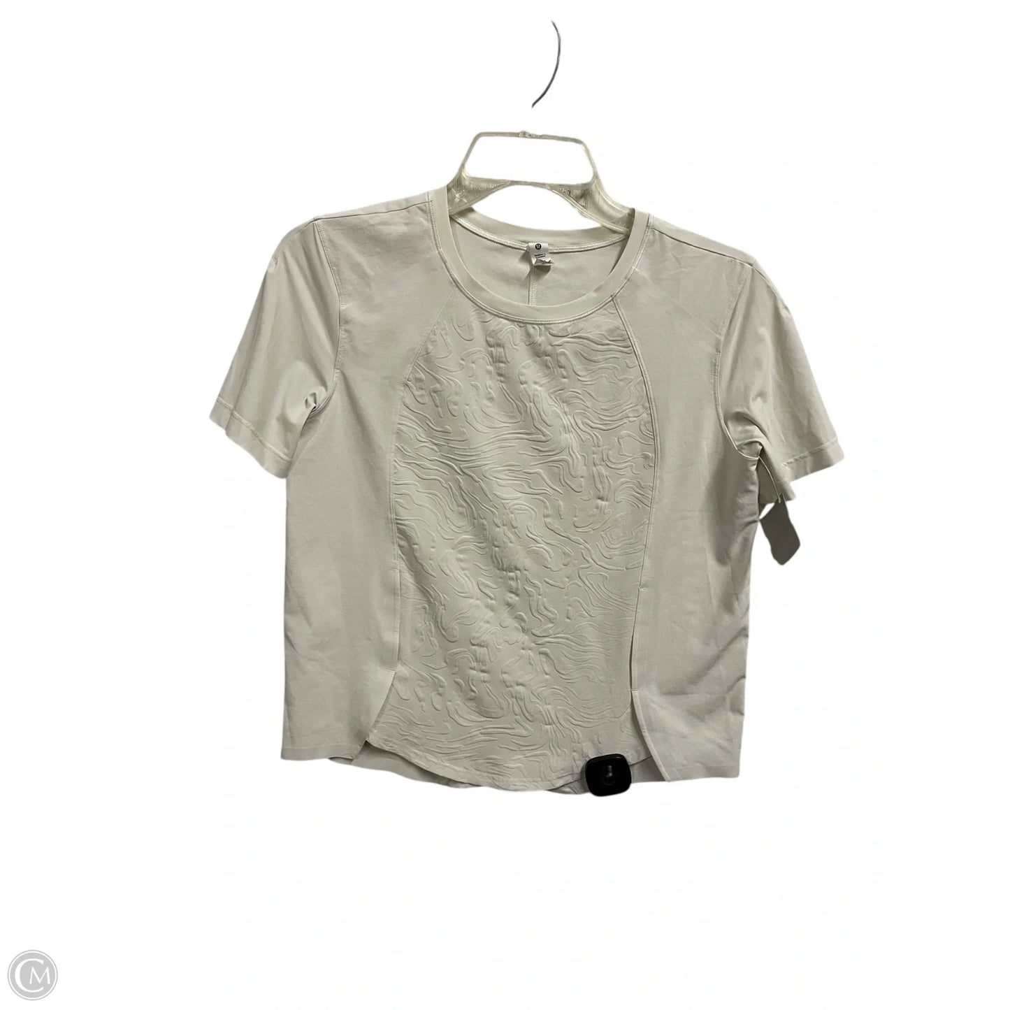 Athletic Top Short Sleeve By Lululemon In Beige, Size: 4