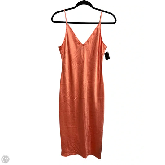 Dress Party Long By Express In Coral, Size: M