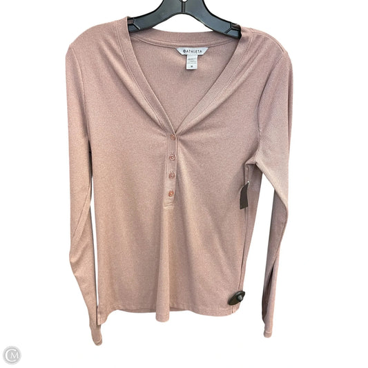 Athletic Top Long Sleeve Crewneck By Athleta In Pink, Size: M