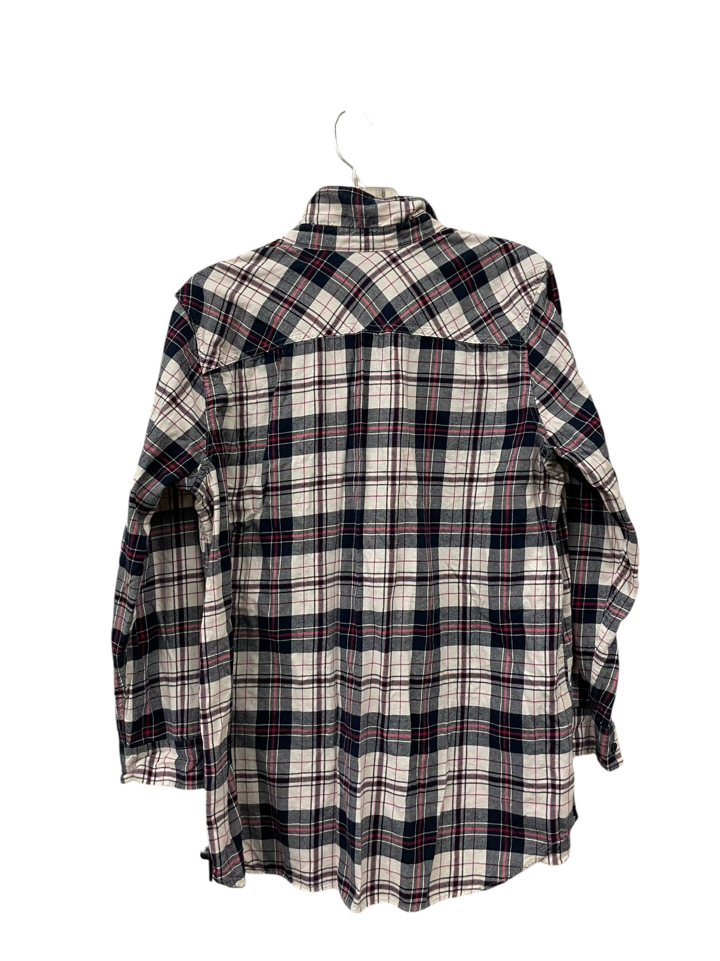 Top Long Sleeve By Eddie Bauer In Plaid Pattern, Size: 2x