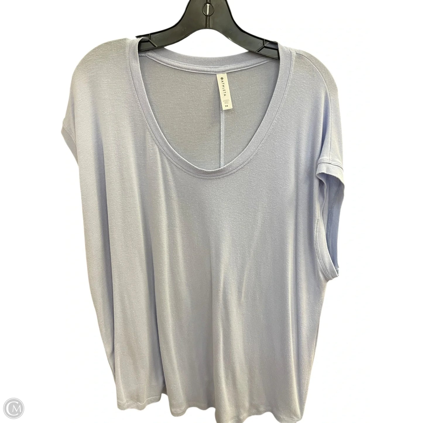 Athletic Top Short Sleeve By Athleta In Blue, Size: 1x