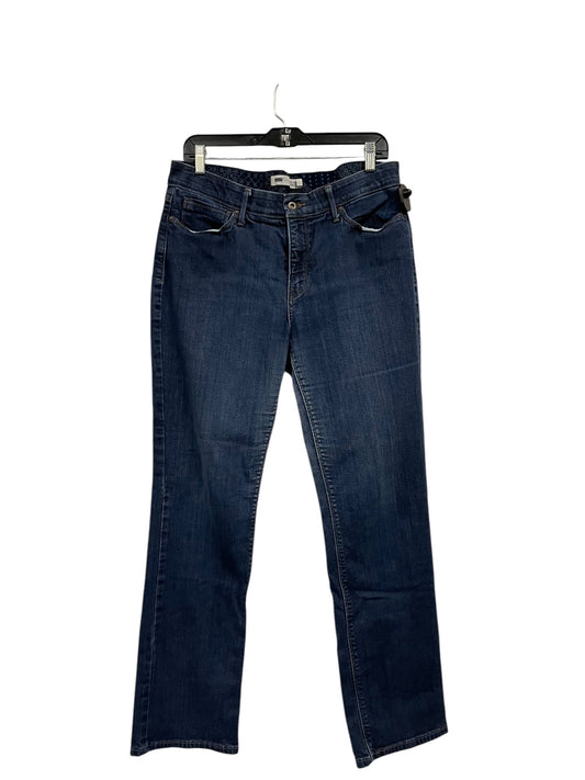 Jeans Straight By Levis In Blue Denim, Size: 14