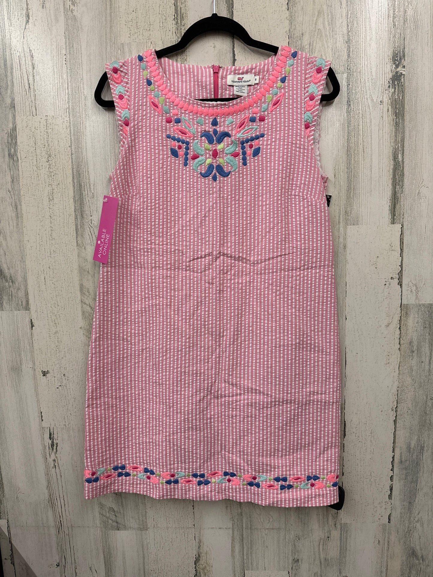 Pink Dress Casual Midi Vineyard Vines, Size S