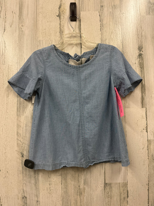 Blue Top Short Sleeve Madewell, Size S
