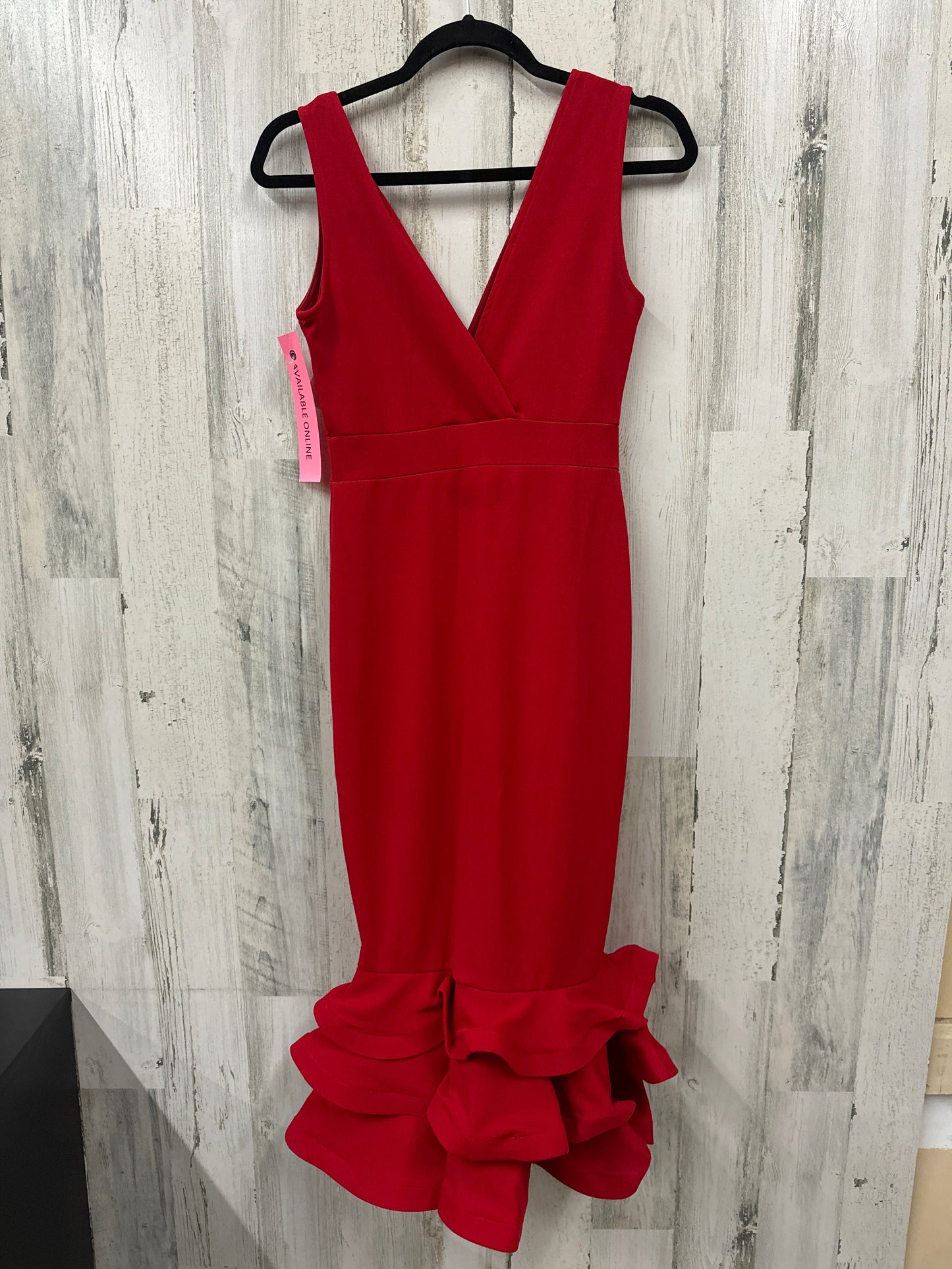 Red Dress Casual Midi Fashion Nova, Size S