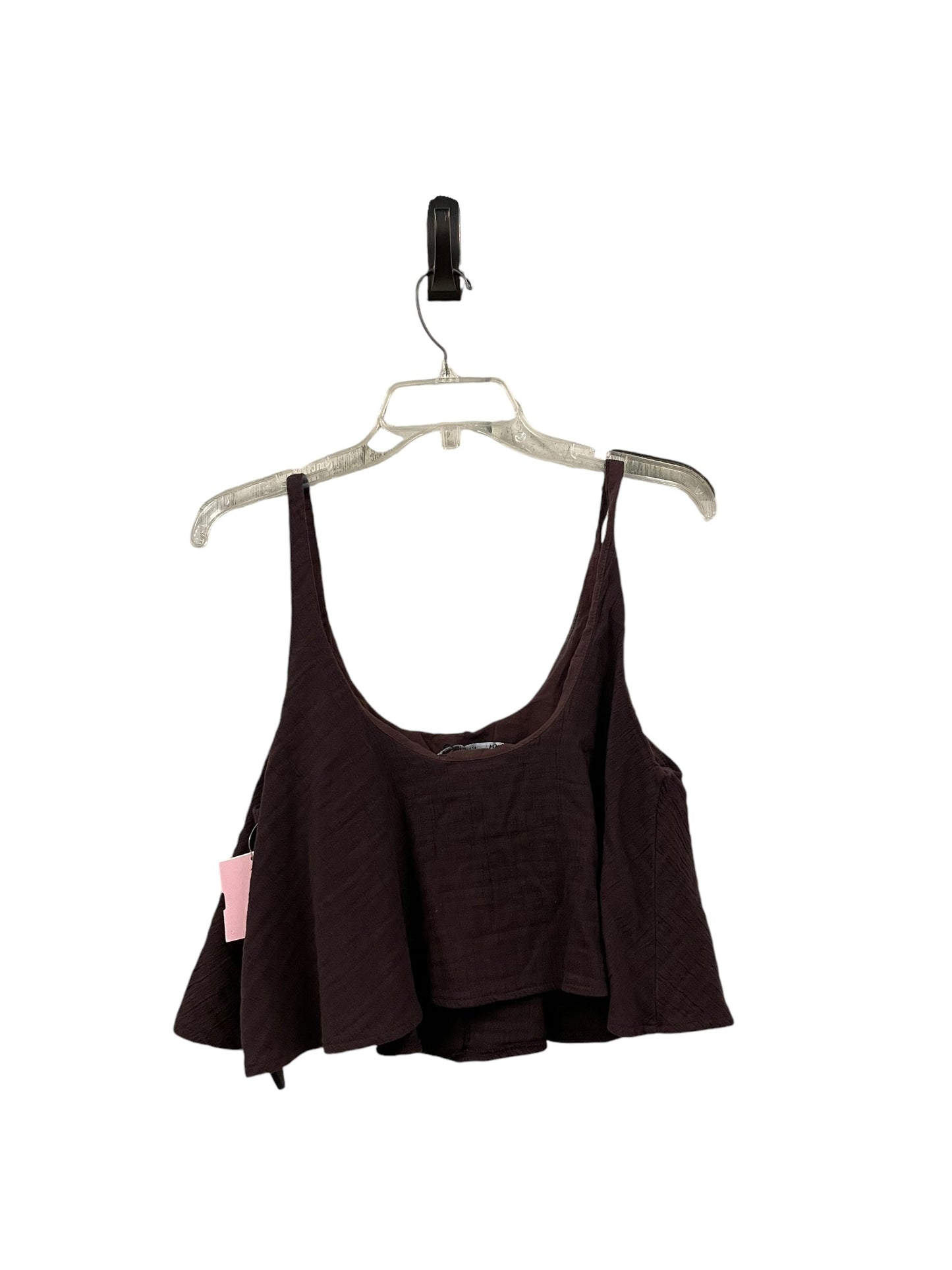 Top Sleeveless By Zara In Brown, Size: L