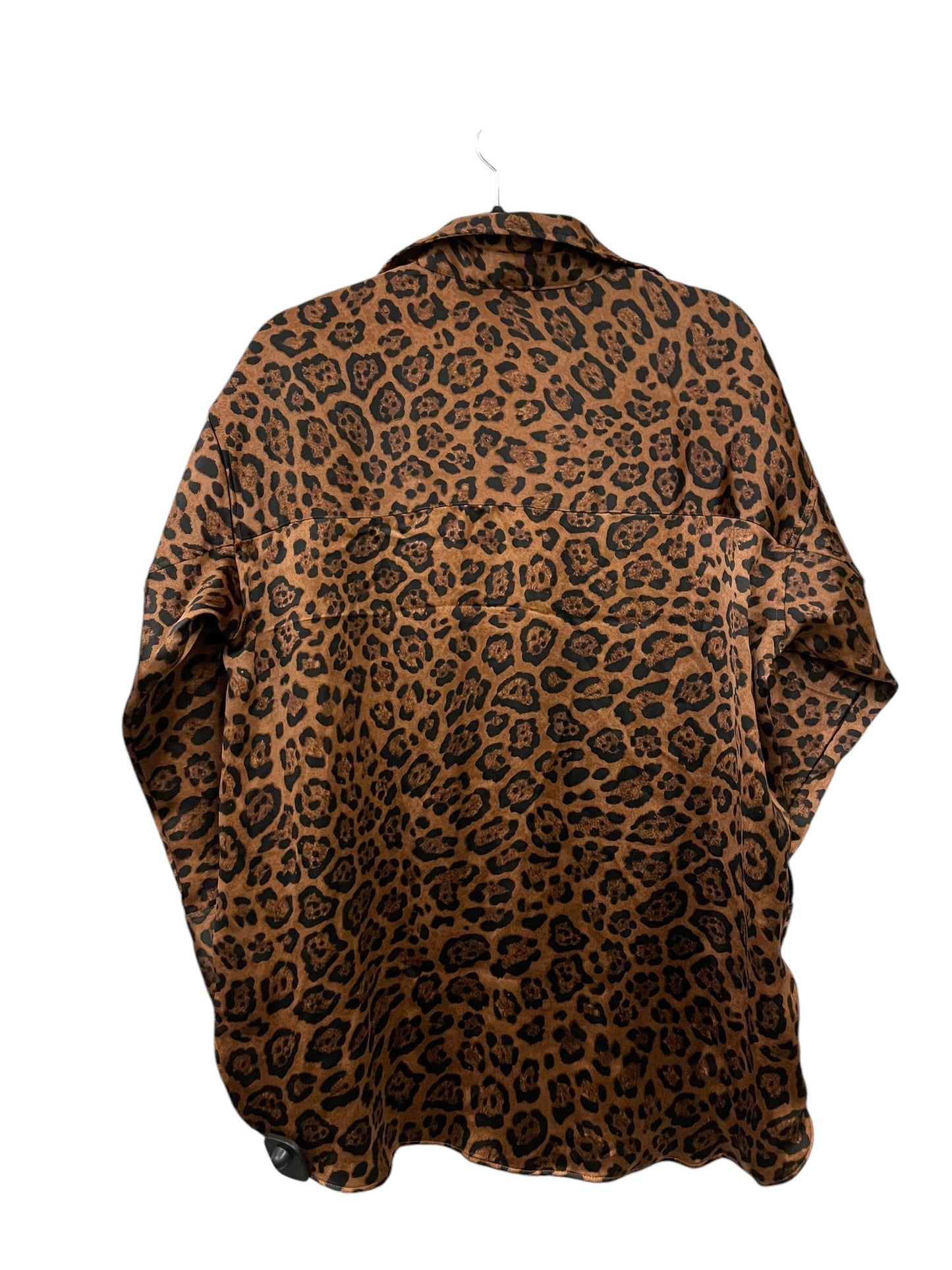 Top Long Sleeve Basic By H&m In Animal Print, Size: Xs