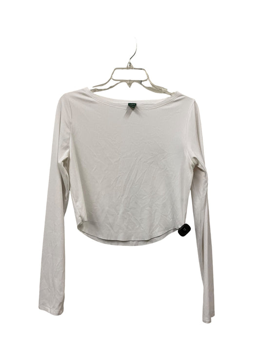 Top Long Sleeve Basic By Wild Fable In White, Size: L