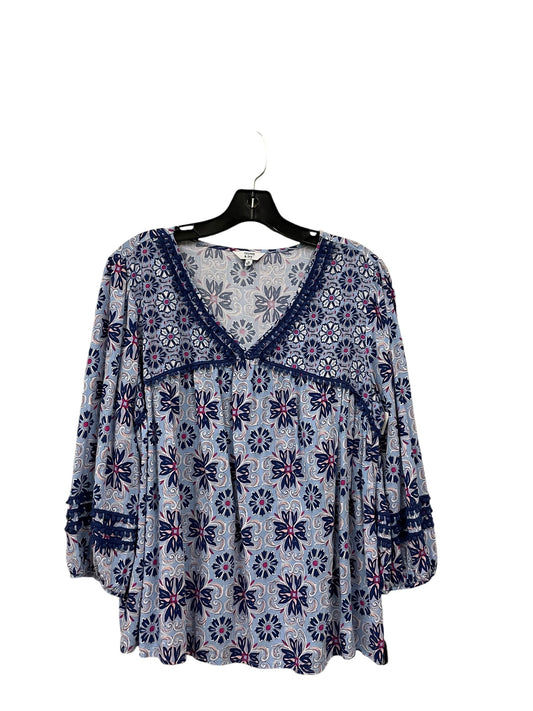 TOP LS CROWN AND IVY in BLUE, Size: M