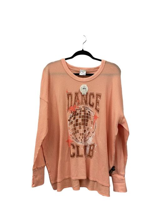 Top Long Sleeve By Aerie In Peach, Size: L